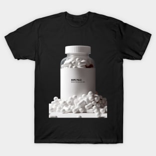 Hope Pills: A Bottle of Hope to cure the 2023 Hangover. Believe That You Are Able on a dark (Knocked Out) background T-Shirt